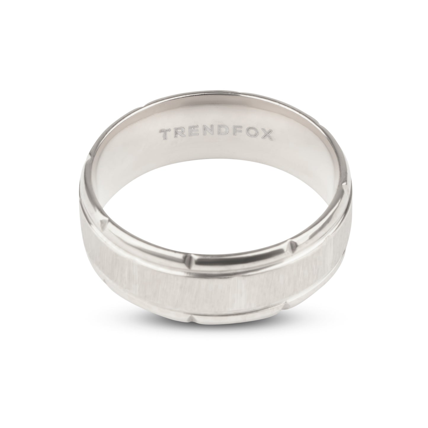 Ring met Geometrische Versiering - Zilver Kleurig - Staal