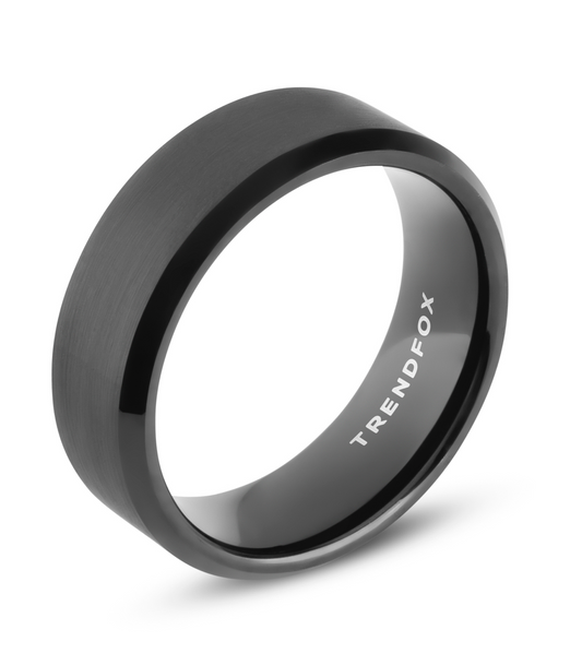 Tungsten Ring Heren Zwart - Wolfraam Carbide