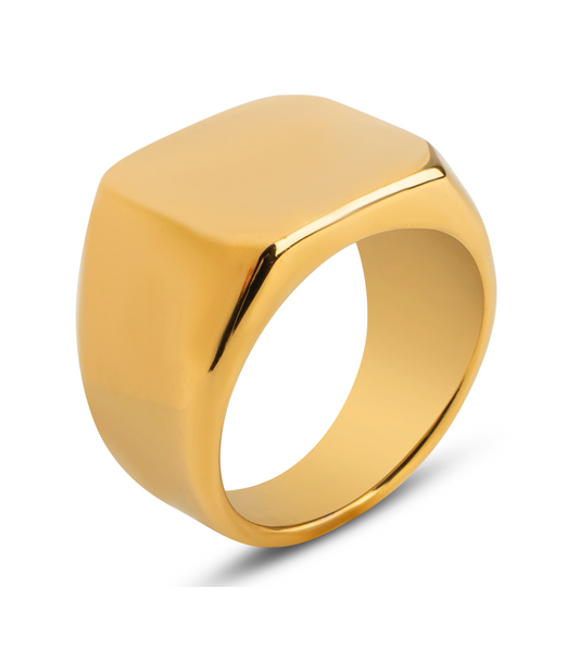 Zegelring Blanco - Goud Kleurig - Staal