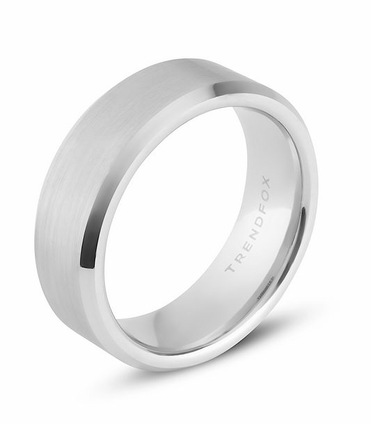 Tungsten Ring Heren Zilver Kleurig - Wolfraam Carbide