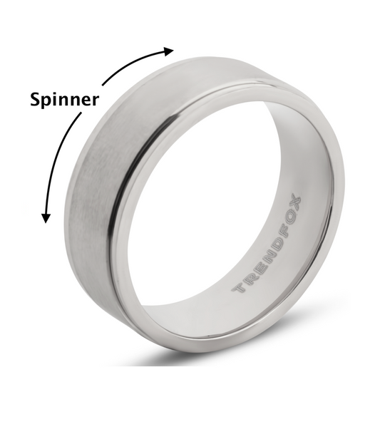 Anxiety Ring / Fidget Spinner - Zilver Kleurig - Staal