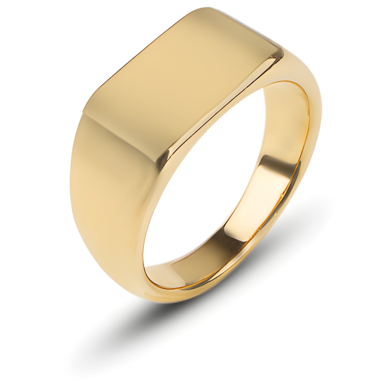 Zegelring Rechthoekig - Goud kleurig - Staal