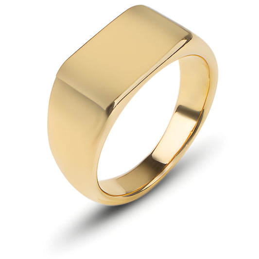 Zegelring Rechthoekig - Goud kleurig - Staal