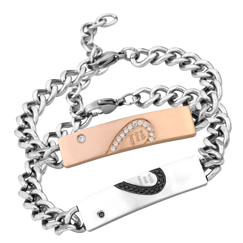 Love and Happiness - Hem en Haar Armband Set