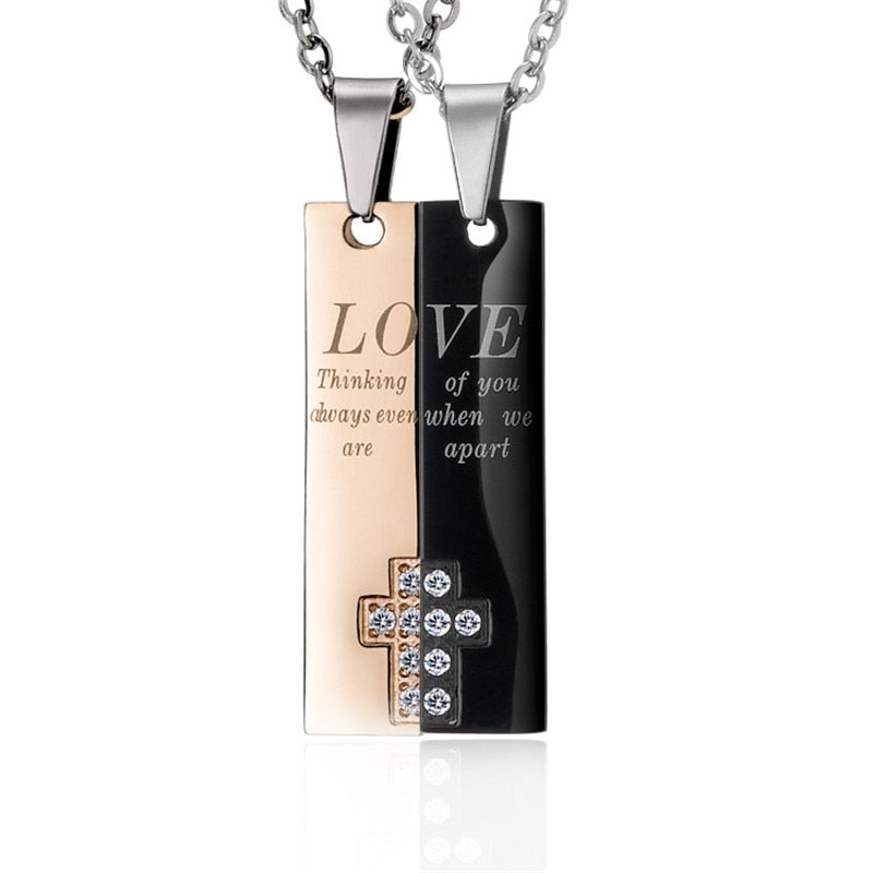 LOVE - Hem en Haar Ketting Set