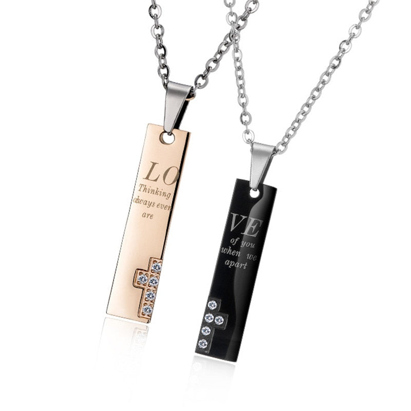 LOVE - Hem en Haar Ketting Set