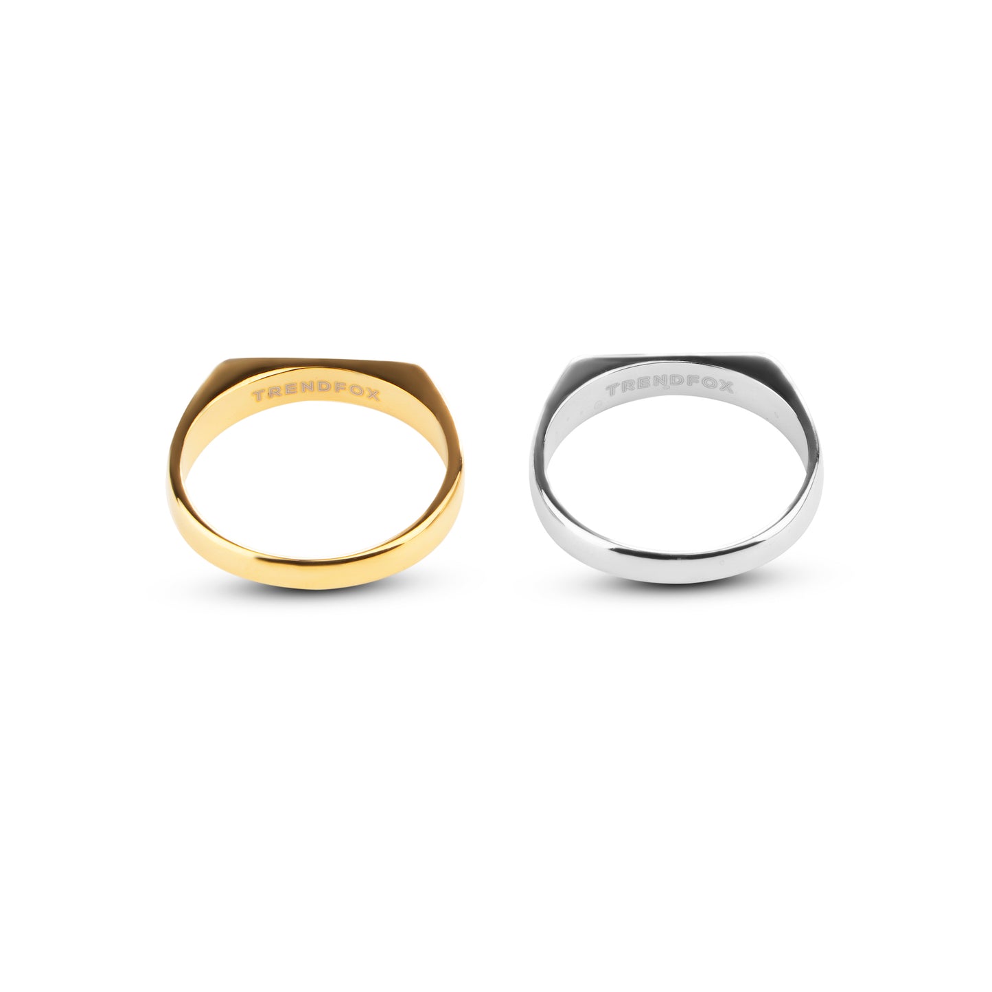 Zegelring Smal - Zilver kleurig - Staal