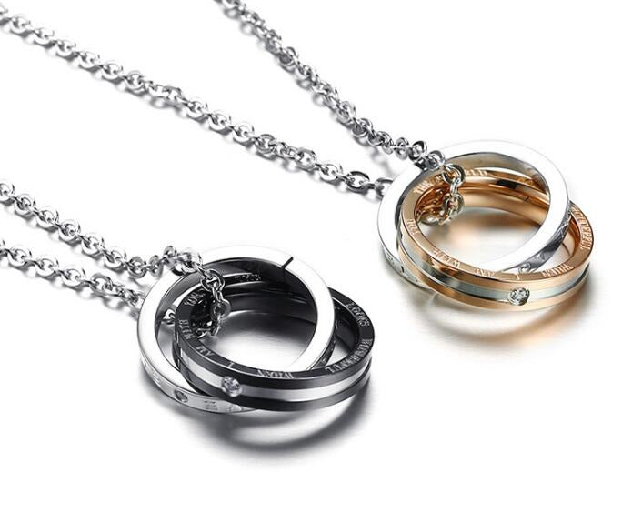 Eternal Love - Hem en Haar Ketting Set