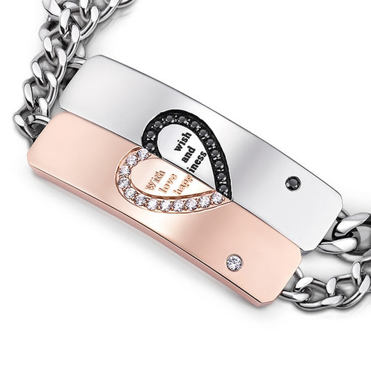 Love and Happiness - Hem en Haar Armband Set