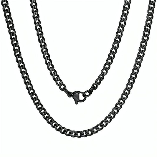 Cuban Link Ketting - Dikke Schakels - Staal - Zwart - TrendFox