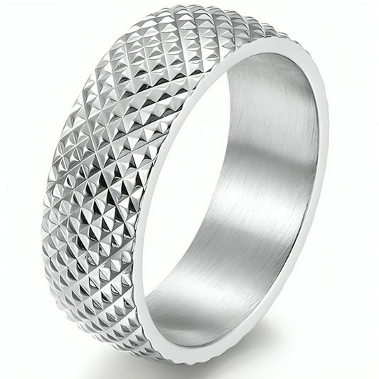 Gekartelde Ring - Zilver Kleurig - TrendFox