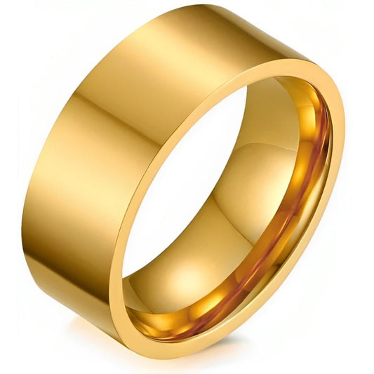 Hoogglans Gepolijste Ring - Goud Kleurig - TrendFox