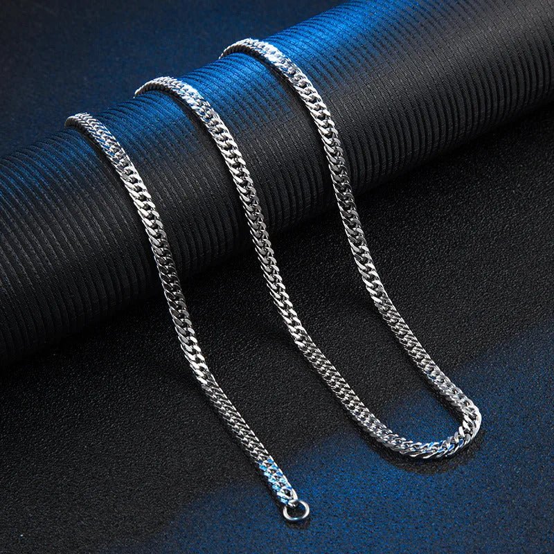 Klassieke Heren Ketting - Staal - Zilver Kleurig - TrendFox