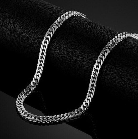 Klassieke Heren Ketting - Staal - Zilver Kleurig - TrendFox