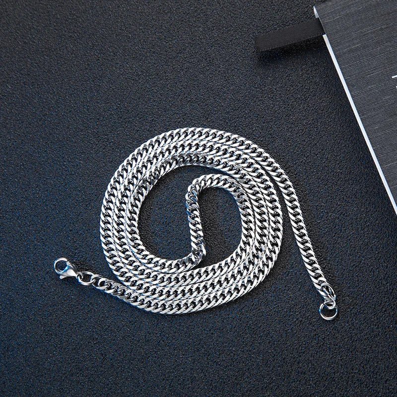 Klassieke Heren Ketting - Staal - Zilver Kleurig - TrendFox