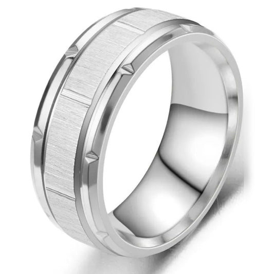 Ring met Geometrische Versiering - Zilver Kleurig - TrendFox