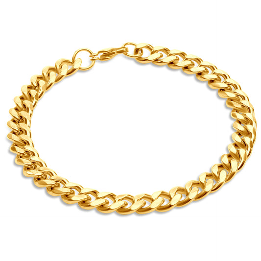 Curb Chain Armband - Goud Kleurig - Staal