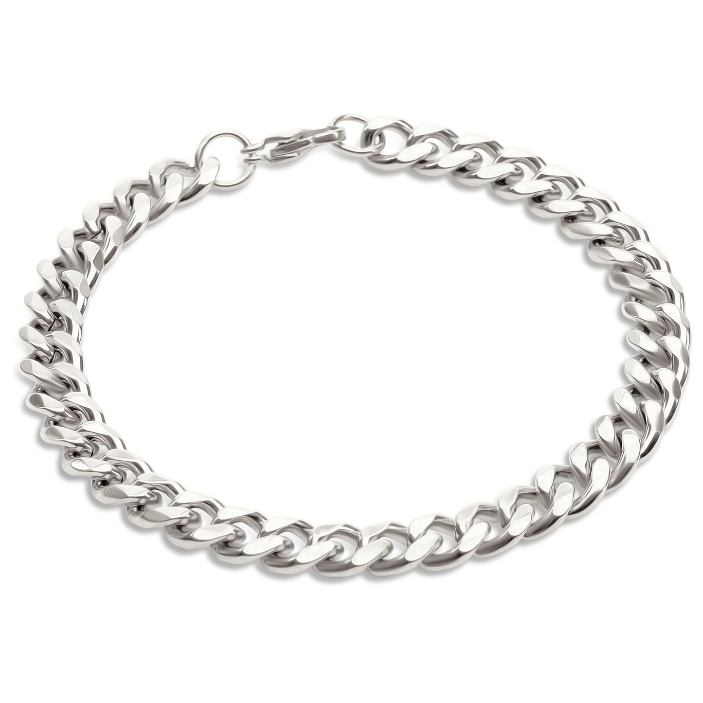 Curb Chain Armband - Staal- Zilver Kleurig