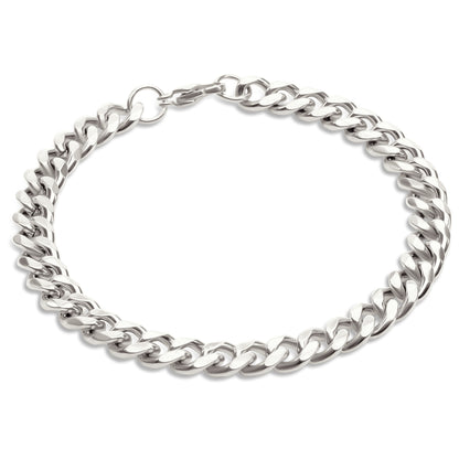 Curb Chain Armband - Staal- Zilver Kleurig