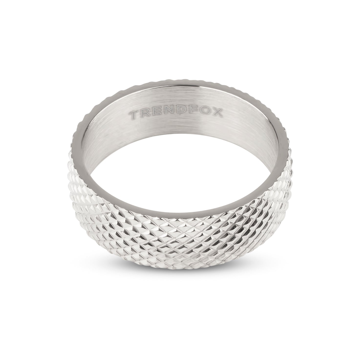 Gekartelde Ring - Zilver Kleurig - Staal
