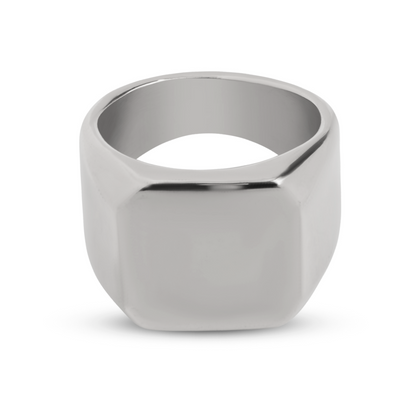 Zegelring Blanco - Zilver Kleurig - Staal