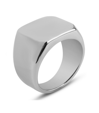 Zegelring Blanco - Zilver Kleurig - Staal