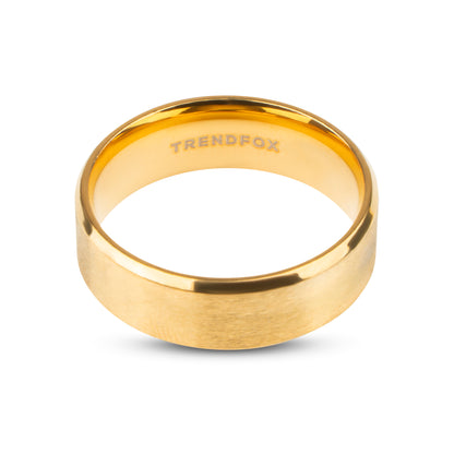 Stalen Ring met Strak Gepolijste Rand - Goud Kleurig