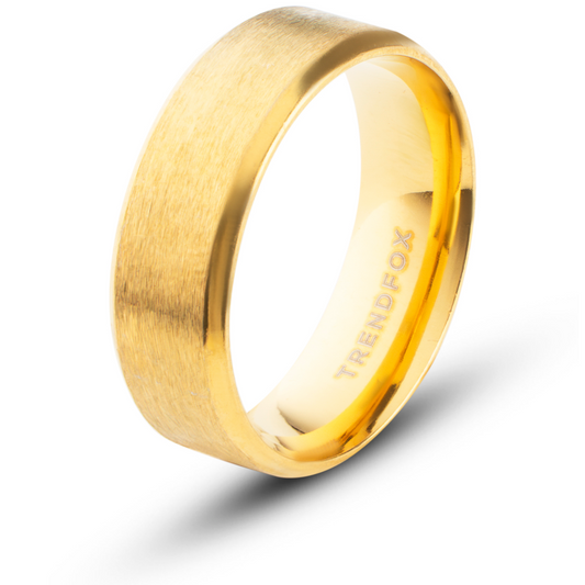 Stalen Ring met Strak Gepolijste Rand - Goud Kleurig