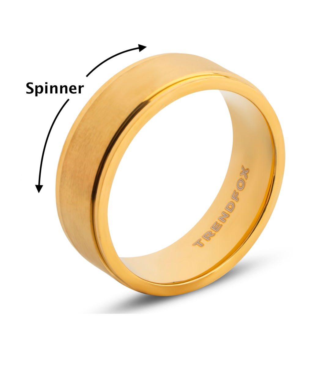 Anxiety Ring / Fidget Spinner - Goud Kleurig - Staal