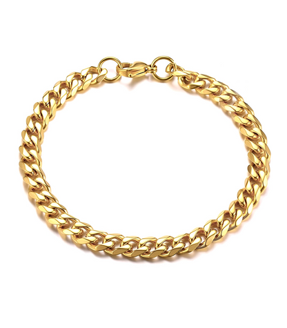 Cuban Link Armband - Dikke Schakels - Goud Kleurig - Staal