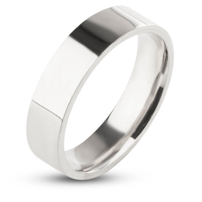 Hoogglans Gepolijste Ring - Zilver Kleurig - Staal