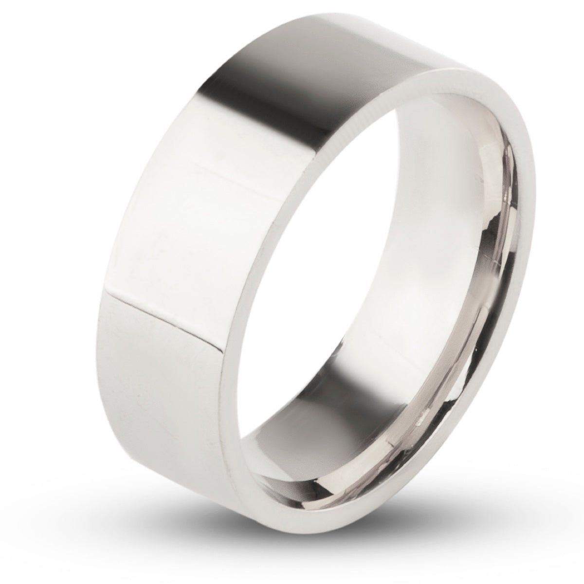 Hoogglans Gepolijste Ring - Zilver Kleurig - Staal