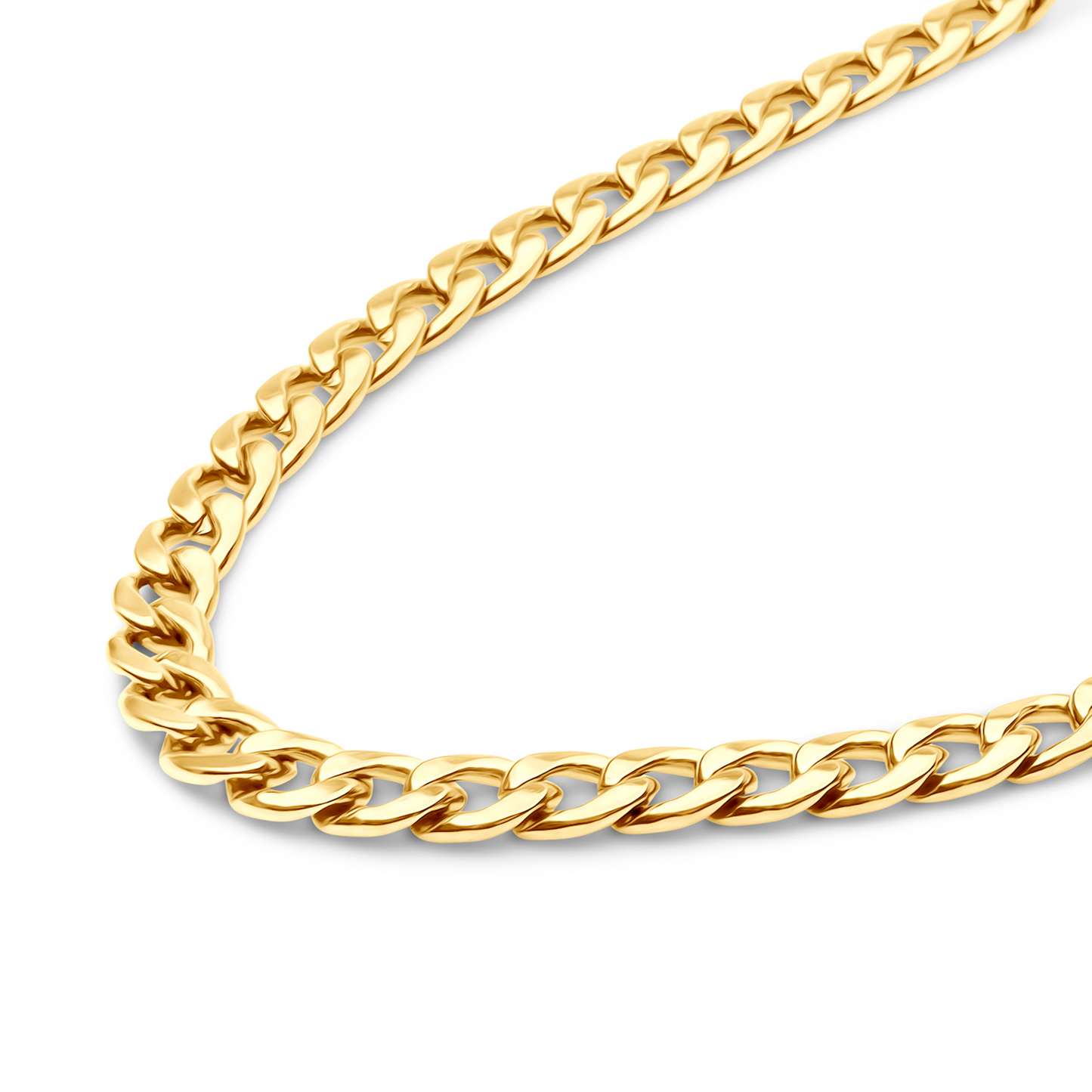 Cuban Link Ketting - Staal - Goud Kleurig