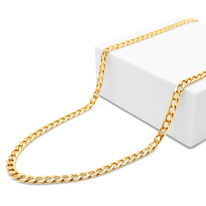Cuban Link Ketting - Staal - Goud Kleurig