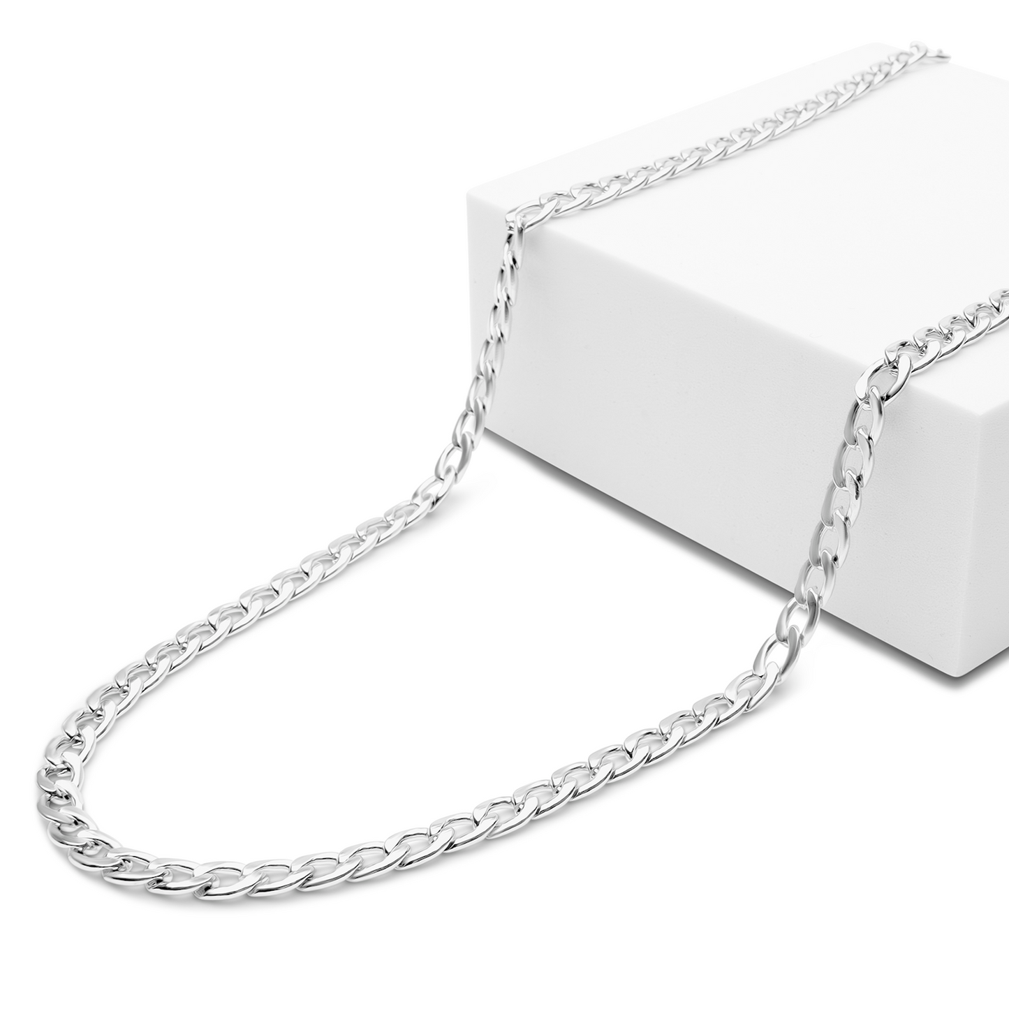 Cuban Link Ketting - Staal - Zilver Kleurig