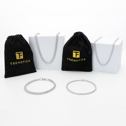 Vossenstaart Ketting - Staal - Zilver Kleurig