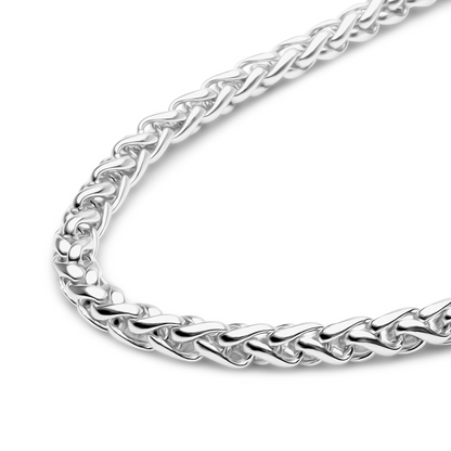 Vossenstaart Ketting - Staal - Zilver Kleurig