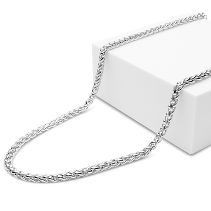 Vossenstaart Ketting - Staal - Zilver Kleurig