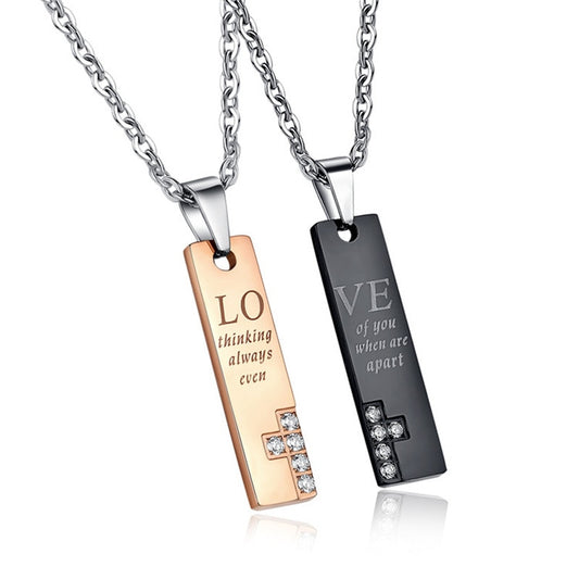 LOVE - Hem en Haar Ketting Set