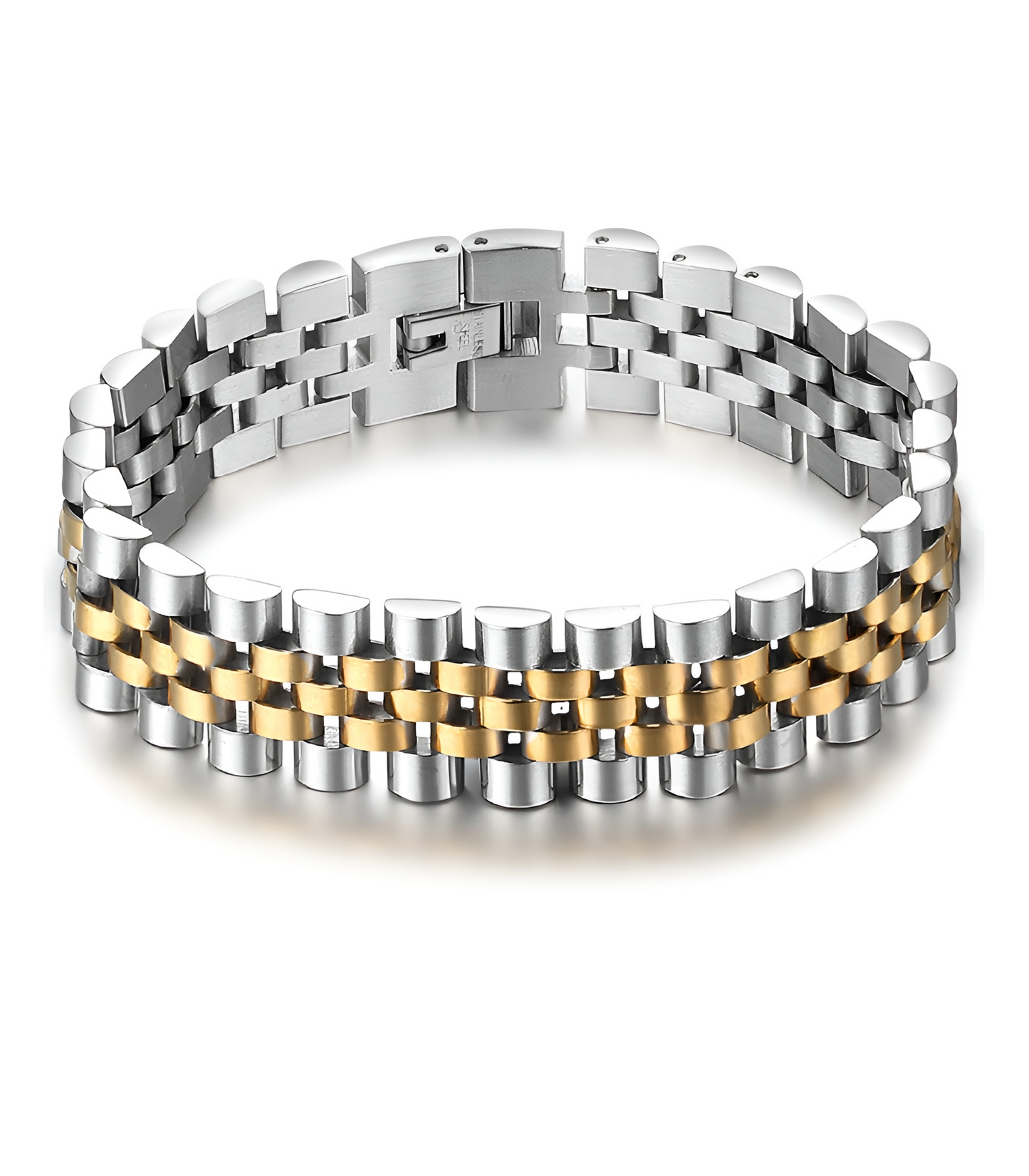 Jubilee Stijl Armband - Zilver / Goud Kleurig - Staal