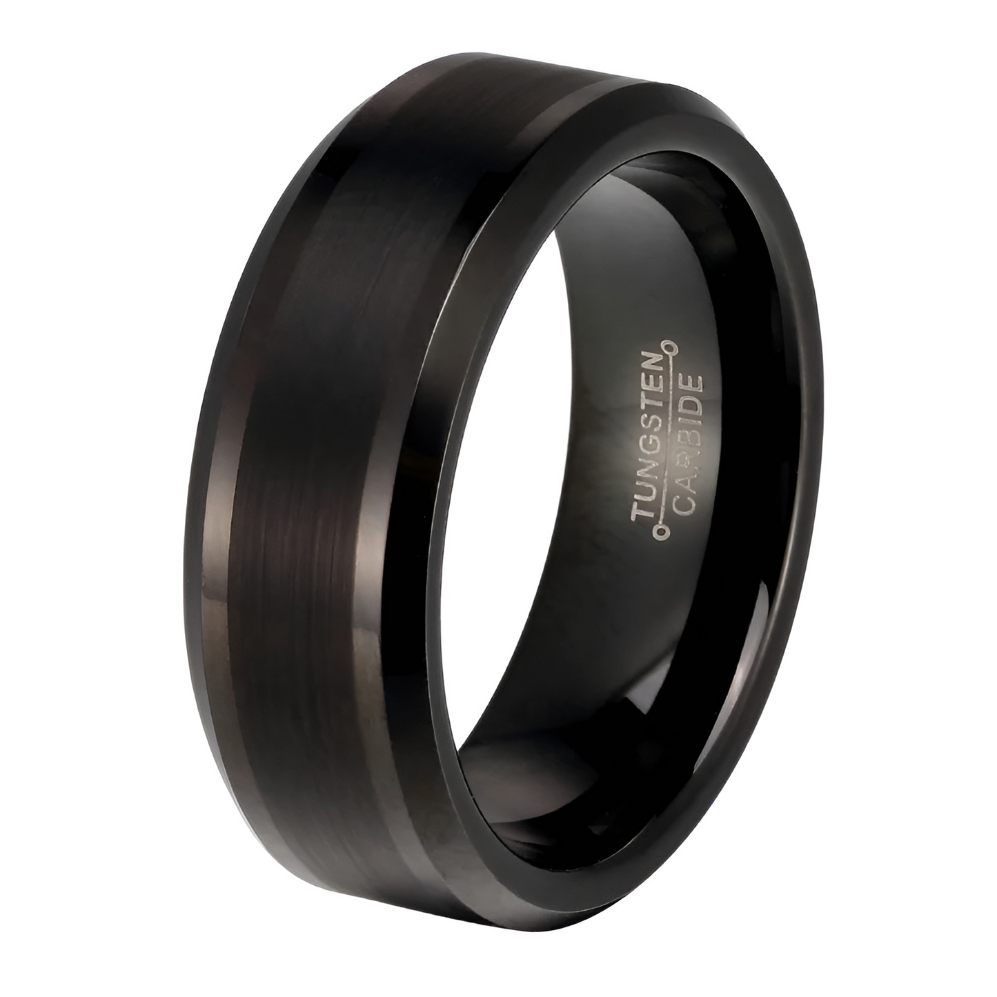 Wolfraam Ring Heren Zwart (Tungsten)