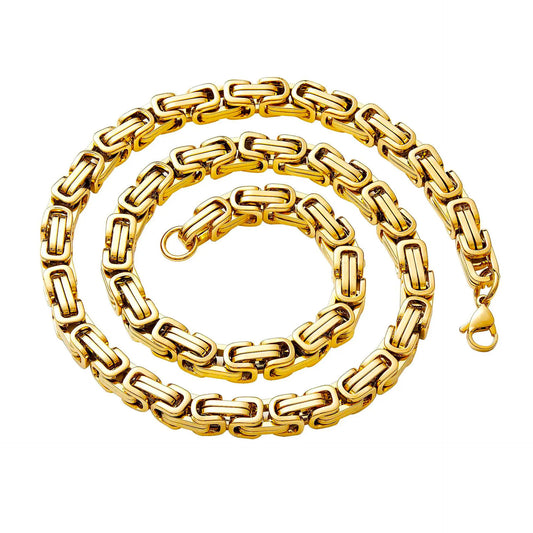 Koningsketting - Dubbele Schakel - Goud Kleurig