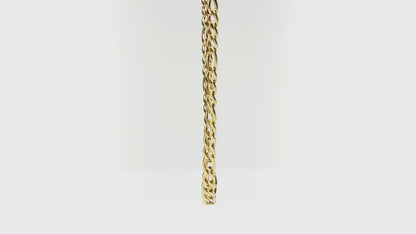 Figaro Ketting - Staal - Goud Kleurig