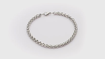 Vossenstaart Armband - Staal - Zilver Kleurig
