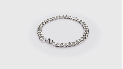 Curb Chain Armband - Staal- Zilver Kleurig