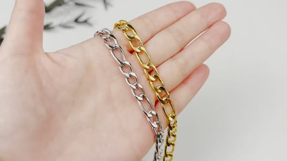 Figaro Ketting - Staal - Zilver Kleurig