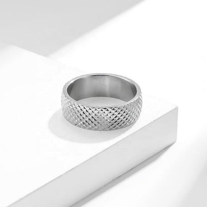 Gekartelde Ring - Zilver Kleurig - TrendFox