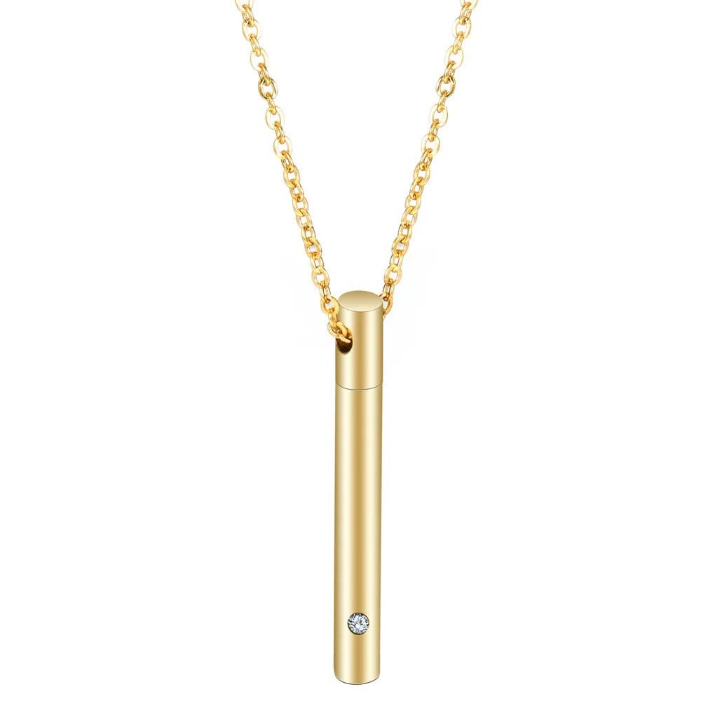 Ketting met Afsluitbare Urn Hanger (smal) - Goud Kleurig - TrendFox